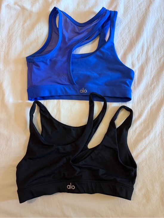 ALO Yoga Other - Set of 2! ALO Yoga Women's Racerback Sports Bras - Royal Blue & Black